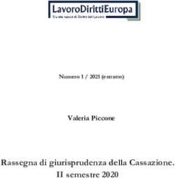 Rassegna di giurisprudenza della Cassazione. II semestre 2020 - Valeria Piccone