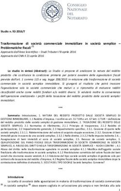 Trasformazione di societ&agrave; commerciale Problematiche fiscali (*)