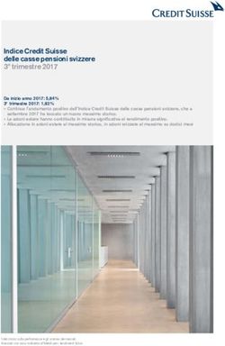 Indice Credit Suisse delle casse pensioni svizzere 3 trimestre 2017