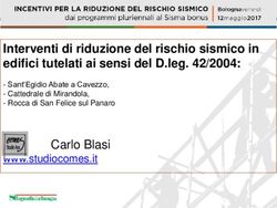 Interventi di riduzione del rischio sismico in edifici tutelati ai sensi del D.leg. 42/2004: Carlo Blasi - Regione Emilia ...