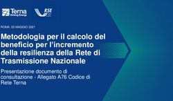 Metodologia per il calcolo del beneficio per l'incremento della resilienza della Rete di Trasmissione Nazionale - Presentazione documento di ...