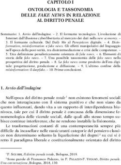 ONTOLOGIA E TASSONOMIA DELLE FAKE NEWS IN RELAZIONE AL DIRITTO PENALE - Giappichelli