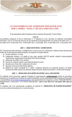 AVVISO PUBBLICO DI AUDIZIONE PER FIGURANTI PER L'OPERA "TOSCA" DI GIACOMO PUCCINI