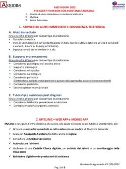 SERVIZIO DI AIUTO IMMEDIATO E CONSULENZA TELEFONICA - ASSIDIM