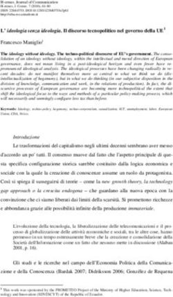 L' ideologia senza ideologia. Il discorso tecnopolitico nel governo della UE1
