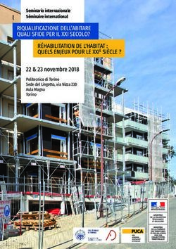 RIQUALIFICAZIONE DELL'ABITARE QUALI SFIDE PER IL XXI SECOLO?