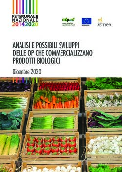 ANALISI E POSSIBILI SVILUPPI DELLE OP CHE COMMERCIALIZZANO PRODOTTI BIOLOGICI - Dicembre 2020