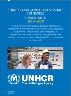 STRATEGIA SULLA VIOLENZA SESSUALE E DI GENERE UNHCR ITALIA