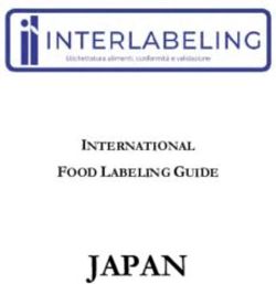 JAPAN FOOD LABELING GUIDE - INTERNATIONAL - interlabeling etichettatura ...