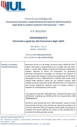 INSEGNAMENTO A.A. 2021/2022 - Corso di Laurea Magistrale - IUL