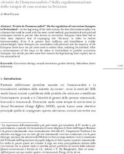 "Gu&eacute;rir de l'homosexualit&eacute;"? Sulla regolamentazione delle terapie di conversione in Svizzera