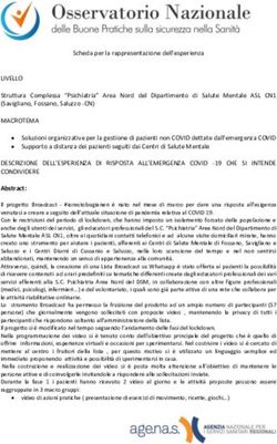 LIVELLO Struttura Complessa "Psichiatria" Area Nord del Dipartimento di Salute Mentale ASL CN1 (Savigliano, Fossano, Saluzzo -CN)