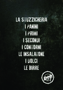 LA STUZZICHERIA I PANINI I PRIMI I SECONDI I CONTORNI LE INSALATONE I DOLCI LE BIRRE