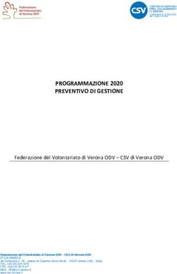 PROGRAMMAZIONE 2020 PREVENTIVO DI GESTIONE - CSV Verona