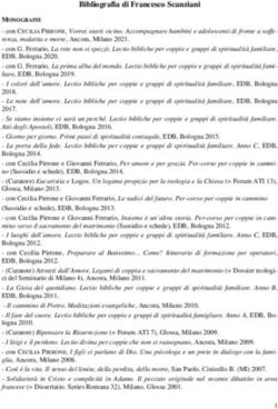 Bibliografia di Francesco Scanziani - Seminario di Milano