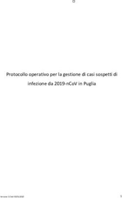 PROTOCOLLO OPERATIVO PER LA GESTIONE DI CASI SOSPETTI DI INFEZIONE DA 2019-NCOV IN PUGLIA