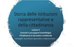 Storia delle Istituzioni rappresentative e della cittadinanza - Lezione II Concetti e presupposti metodologici Cittadinanza in et&agrave; antica e ...