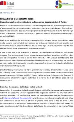 SOCIAL MOOD ON ECONOMY INDEX - Una misura del sentiment italiano sull'economia basata sui dati di Twitter - Istat
