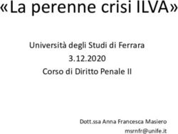 "La perenne crisi ILVA" - Università degli Studi di Ferrara 3.12.2020 Corso di Diritto Penale II - Università degli Studi di Ferrara