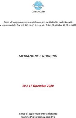 MEDIAZIONE E NUDGING 10 e 17 Dicembre 2020 - Corso di aggiornamento a distanza tramite Piattaforma Zoom Pro - OMOLOGHIA