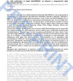 Le 'citt&agrave; palinsesto' ai tempi dell'UNESCO: un bilancio a cinquant'anni dalla Convenzione del 1972 The "palimpsest city" at the time of UNESCO: an ...