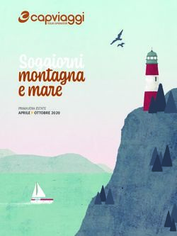 Soggiorni montagna e mare - APRILE , OTTOBRE 2020 PRIMAVERA ESTATE - CNM Comunicazione