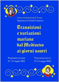 Transizioni e variazioni mariane dal Medioevo ai giorni nostri - Università degli Studi di Torino Dipartimento di Studi Umanistici - Programma ...