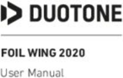 FOIL WING 2020 User Manual - Duotone Kiteboarding