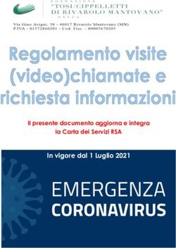 In vigore dal 1 Luglio 2021 - Il presente documento aggiorna e integra la Carta dei Servizi RSA - Fondazione Tosi/Cippelletti