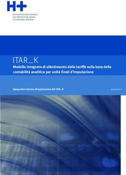 ITAR_K Modello integrato di allestimento delle tariffe sulla base della contabilità analitica per unità finali d'imputazione