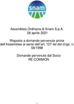 RE:COMMON Assemblea Ordinaria di Snam S.p.A. 28 aprile 2021 Risposte a domande pervenute prima dell'Assemblea ai sensi dell'art. 127-ter del d.lgs. n.
