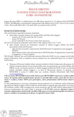 REGOLAMENTO GANTEN CHIA21 HALF MARATHON GARE AGONISTICHE - AppNRun