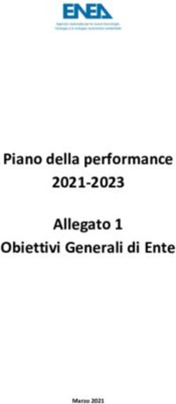 Piano della performance 2021-2023 Obiettivi Generali di Ente