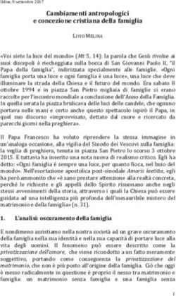 Cambiamenti antropologici e concezione cristiana della famiglia