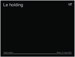 Le holding - Paolo Ludovici Milano, 31 marzo 2020 - AIDAF