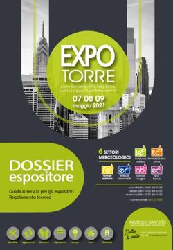 Espositore Guida ai servizi per gli espositori Regolamento tecnico