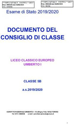 DOCUMENTO DEL CONSIGLIO DI CLASSE - Esame di Stato 2019/2020 - LICEO CLASSICO EUROPEO - Convitto ...