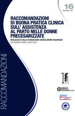 16 RACCOMANDAZIONI DI BUONA PRATICA CLINICA SULL' ASSISTENZA AL PARTO NELLE DONNE PRECESARIZZATE - Aogoi