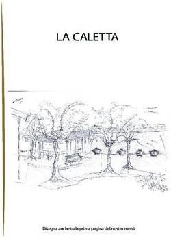 LA CALETTA - Disegna anche tu la prima pagina del nostro men&ugrave; - Ristorante Caletta del Canavese