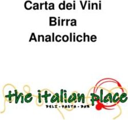 Carta dei Vini Birra Analcoliche