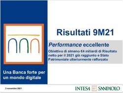 Risultati 9M21 Performance eccellente Obiettivo di almeno &euro;4 miliardi di Risultato netto per il 2021 gi&agrave; raggiunto e Stato Patrimoniale ...