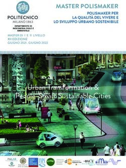 Urban Transformation & People-Smart Sustainable Cities - MASTER POLISMAKER POLISMAKER PER LA QUALIT&Agrave; DEL VIVERE E LO SVILUPPO URBANO SOSTENIBILE
