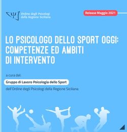 Lo Psicologo dello sport oggi: competenze ed ambiti di intervento - Gruppo di Lavoro Psicologia dello Sport - OPRS