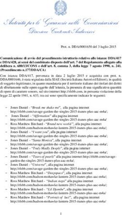 Autorità per le Garanzie nelle Comunicazioni - Direzione Contenuti Audiovisivi - Agcom