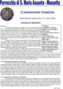 ANGELI E DEMONI Attivit&agrave; pastorali: agosto 2021 n 8 - Anno XXVIII - Parrocchia di Mussetta