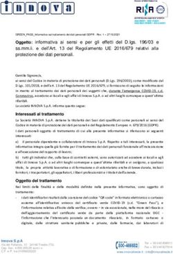 Oggetto: informativa ai sensi e per gli effetti del D.lgs. 196/03 e ss.mm.ii. e dell'Art. 13 del Regolamento UE 2016/679 relativi alla protezione ...