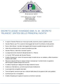 DECRETO LEGGE 19 MAGGIO 2020, N. 34 - DECRETO "RILANCIO": SINTESI DELLE PRINCIPALI NOVITA' - Prima Consulenze