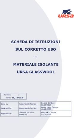 SCHEDA DI ISTRUZIONI SUL CORRETTO USO MATERIALE ISOLANTE URSA GLASSWOOL