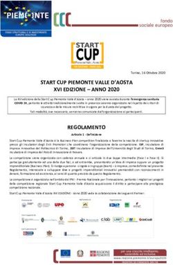 START CUP PIEMONTE VALLE D'AOSTA XVI EDIZIONE - ANNO 2020 - I3P