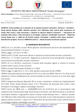 IL DIRIGENTE SCOLASTICO - ISTITUTO TECNICO INDUSTRIALE "Guido Donegani" - IC Crosia Mirto